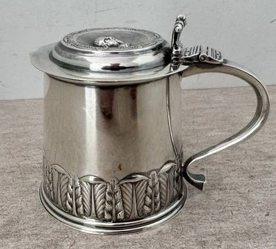 TAZA JARRA CUBIERTA ESTERLINA INGLESA ALTAMENTE DECORADA D & J WELLBY LONDRES 1926 Foto 1 de 4