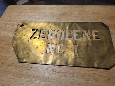 Vintage Zerolene No 1 Metal Template - Image 1 of 4