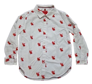 DENIM & FLOWER RICKY SINGH Boys Size 5-6 Dabbing Santa Button Shirt - Picture 1 of 9