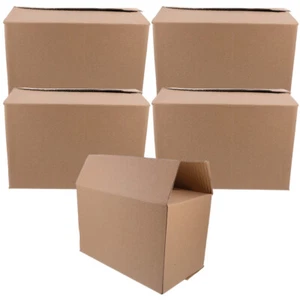 5 Pcs Express Box Corrugated Package Boxes Packaging Big Cartons - Picture 1 of 12