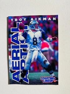 Tarjeta de fútbol americano Kenner 1995 alineación inicial Troy Aikman casi nueva-como nueva NFL - Imagen 1 de 2