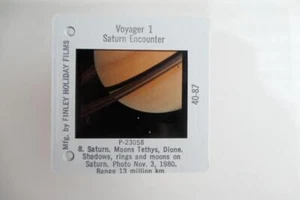Voyager 1 Encuentro Saturno EXPLORACIÓN ESPACIAL Nº8 35mm Celulosa Tobogán - Imagen 1 de 1