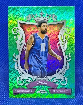 2023-24 Topps Chrome Roundball Royalty Kyrie Irving Green Logo Refractor #RR-12 - Image 1 of 2