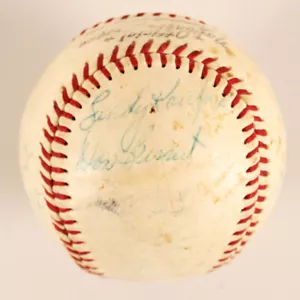 1958 Brooklyn Dodgers Team-Signed Baseball (10) Sandy Koufax, Duke Snider, et... - Picture 1 of 8