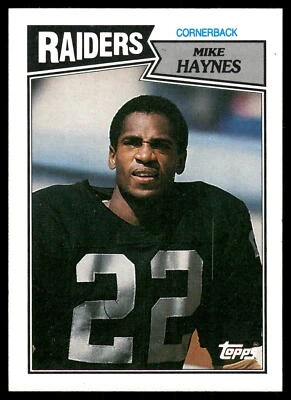 1987 Topps #224 Mike Haynes Los Angeles Raiders Football Card - Image 1 of 2