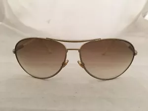 Authentic GUCCI UNKNOWN MODEL Gold Frame White Temple Brown Gradient 63*15*130mm - Picture 1 of 12