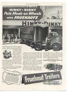 Fruehauf Trailer Co. 1946 Anuncio: Tractor al por mayor de comerciantes en Hinky Dinky Grocery - Imagen 1 de 1