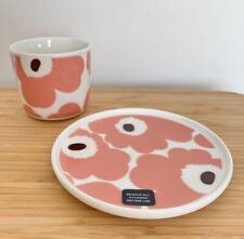 Marimekko Mug Plate 5.3in Pink Salmon JPN Import Limited Version Mug New