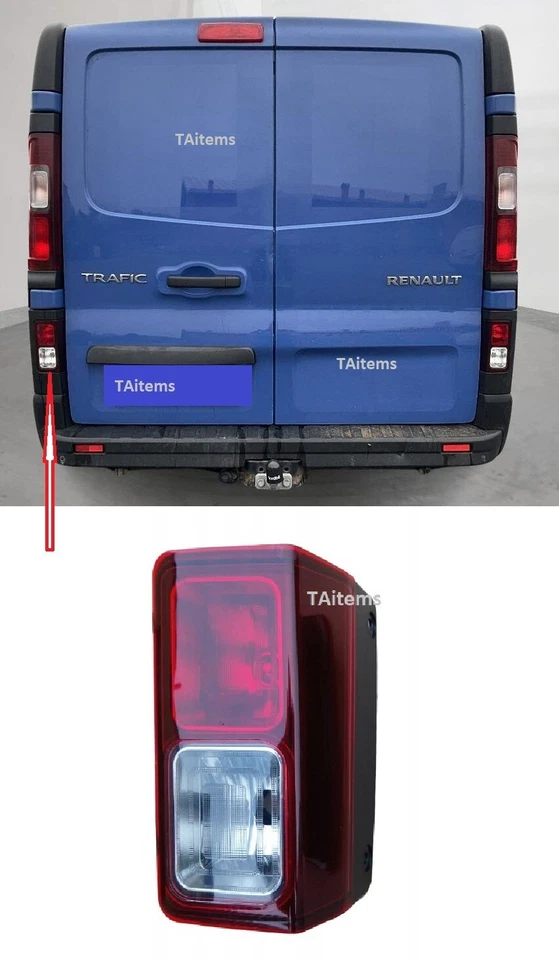 LEFT REAR FOG AND REVERSE LIGHT FITS RENAULT TRAFIC 2014-2023 LHD - Image 1 of 4