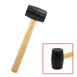 Mazo de goma mazo mazo mango de madera mango de camping pavimento herramienta de construcción 12 oz MND - Imagen 1 de 5