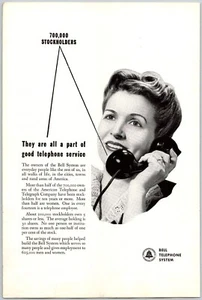 PRINT AD 1947 Bell Telephone System 700k Stockholders Victory Roll Hair - Picture 1 of 1