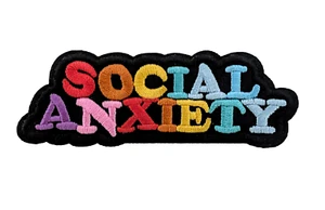 Social Anxiety Patch, Social Anxiety Iron On Patch, Jacket Patch - Picture 1 of 1