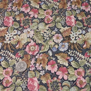 Vintage Joan Kessler Concord Fabric Floral Cotton 1 Yard - Picture 1 of 2