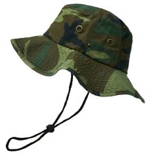 100% Premium Cotton Bucket Hat Fishing Sun Safari with Chin Strap Boonie Cap Hat