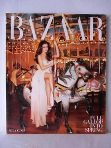 Mila Kunis Cover Harper's Bazaar April 2012, Alexis Bittar Ab Fab Ad Patsy Edina - Picture 1 of 2