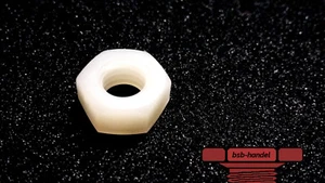 M4 Sechskantmutter DIN934 Polyamid Kunststoff Plastik PA6.6 Mutter 10 Stück - Bild 1 von 1