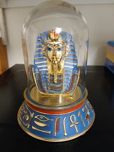 MASK OF TUTANKHAMUN w/ Globe Handpainted Tesori Pocelain Ltd Ed FRANKLIN MINT - Picture 1 of 6