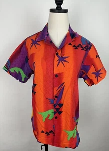 Camisa Hawaiana Vintage Años 80 90 OCEAN PACIFIC Juventud XL / MUJER S Neón Surf Arte - Imagen 1 de 12