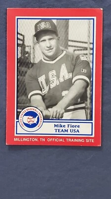 Mike Fiore 1990 Pan Am Team USA Red BDK 6  USA  Baseball Card - Image 1 of 2