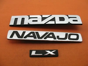 91 92 93 94 MAZDA NAVAJO LX REAR GATE TRUNK LID EMBLEM LOGO BADGE SIGN OEM SET 2 - Picture 1 of 8