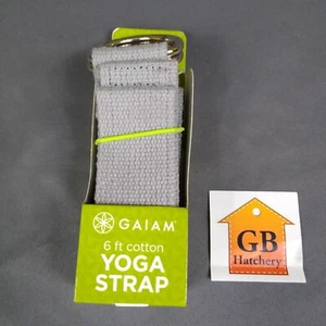 Cinghia yoga Gaiam 100% cotone 6 piedi *nuova con scatola* beige lavabile in lavatrice - Foto 1 di 4