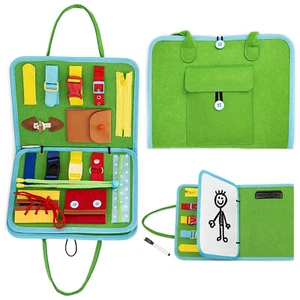 Kids Toddler Travel Busy Board Educational Sensory Activity Montessori Toy Gift - Picture 1 of 20