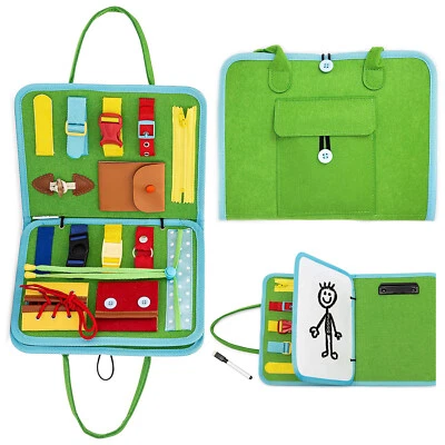 Tablero ocupado de viaje educativo actividad sensorial Montessori juguete regalo para niños pequeños Foto 1 de 4