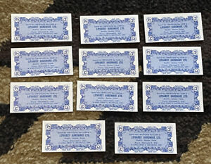 Canada (Waterloo, On) - Group of (11) Circa 1960 5 Cent Interest Coupons - Nice!