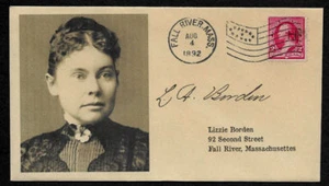 Lizzie Borden collector's envelope w original period stamp 125 years old OP1370 - Picture 1 of 1