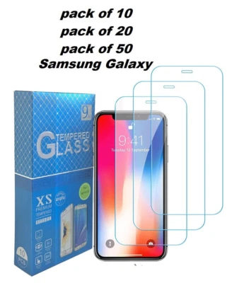 pack of 10x 20x 50x for Tempered GLASS Screen Protector for Motorola/OnePlus/LG - Image 1 of 4