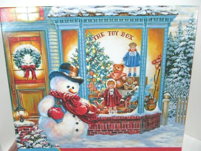 Springbok Frosty's Toy Box Puzzle Rare 1000 Pieces 24" x 30" Christmas Snowman  - Image 1 of 4