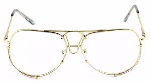 Men or Women OVERSIZED CLASSIC VINTAGE RETRO DESIGN Style SUNGLASSES Gold Frame - Picture 1 of 78