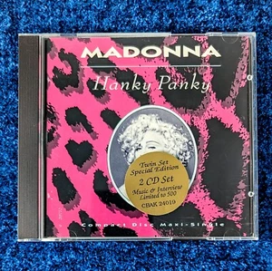 MADONNA HANKY PANKY CD SINGLE US/UK 1990 MORE I'm Breathless TWIN SET PROMO HYPE - Picture 1 of 7