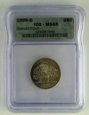 1999-D 25C ICG MS65 CONNECTICUT QUARTER - Image 1 of 4