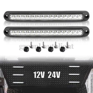 2X Trailer Truck LED White Reverse Brake Tail Light Bar Strip Turn Signal DRL US - Picture 1 of 9