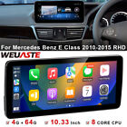 Android Car GPS 10.33'' Stereo Dash 4+64GB For Mercedes Benz E Class 2010-15 RHD