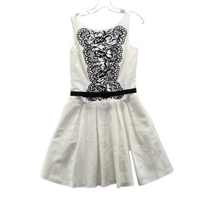 White House Black Market Dress Women 4 Lace Tie Preppy Formal Classic Party Chic - Image 1 of 4