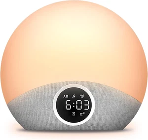 Sunrise Alarm Clock & White Noise Machine 2-In-1, 30 Soothing Sound for Sleeping - Picture 1 of 12