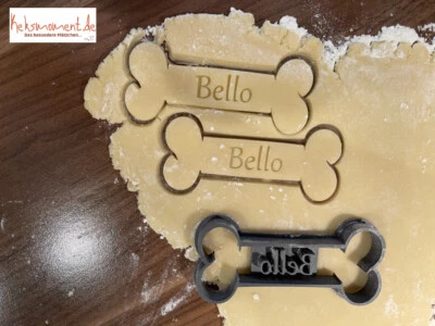 Keksausstecher - Cookie Cutter "Hundekekse (Knochen m. Namen)" - Bild 1 von 3