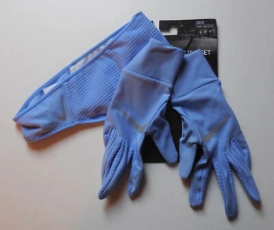 Conjunto de diadema y guantes Nike Essential para mujer Royal Pulse/gris amplio/plateado XS/S Foto 1 de 4