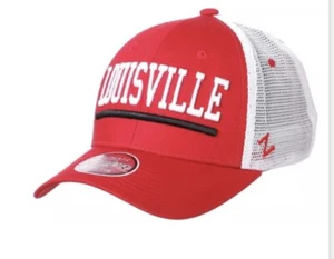 Louisville Cardinals Hat Cap Mens Fitted Red  White Trucker Snap Back Baseball - Picture 1 of 8