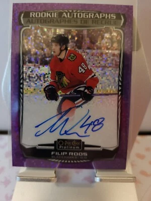 2023-24 O-Pee-Chee Platinum Filip Roos Violet Pixels Rookie Auto /99 - Image 1 of 2