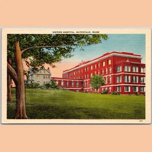 Postcard Sisters Hospital Waterville Maine 1955 Architecture - Picture 1 of 4