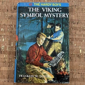 42 The Viking Symbol Mystery (Blue Bar): 🕵🏻Vintage Hardy Boys Book Blue-Back - Picture 1 of 5