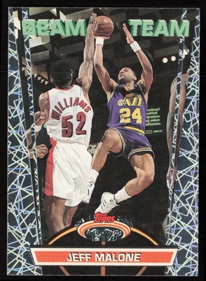Jeff Malone 1992-93 Stadium Club Beam Team #10 - Utah Jazz Foto 1 de 2