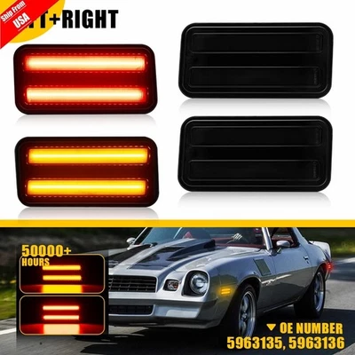 Luz marcadora lateral LED ahumada para parachoques Pontiac Firebird/Trans am 1998-2002 4 piezas Foto 1 de 4