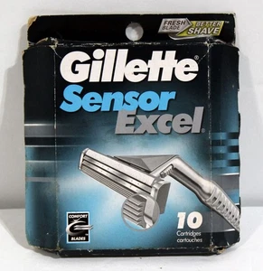 Gillette Sensor Excel Rasierklingen-Nachfüllpackungen - 10 Patronen NEU in Packung - SCHNELLER VERSAND - Bild 1 von 2