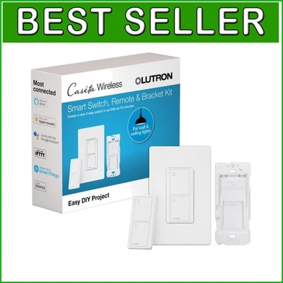 Elegant Caseta Smart Switch 3-Way Kit with Remote for Effortless Light Control - Image 1 of 4