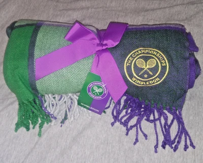 Christy Wimbledon Supersoft Throw - Púrpura/Verde "The Championships Wimbledon" Foto 1 de 4