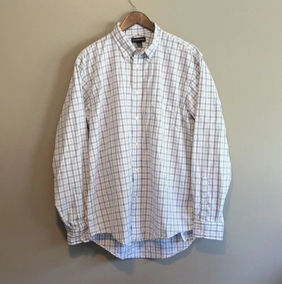 Camisa Lands' End Para Hombre Talla Grande Ligera Para Hombre Azul Rayas Top Abotonada 16 Foto 1 de 4